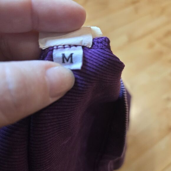 Vocal Purple Acid Wash Iridescent Rhinestone Ed Hardy Style Cross Top Medium Y2K - Picture 8 of 9